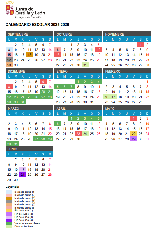Calendario Escolar 2025-2026
